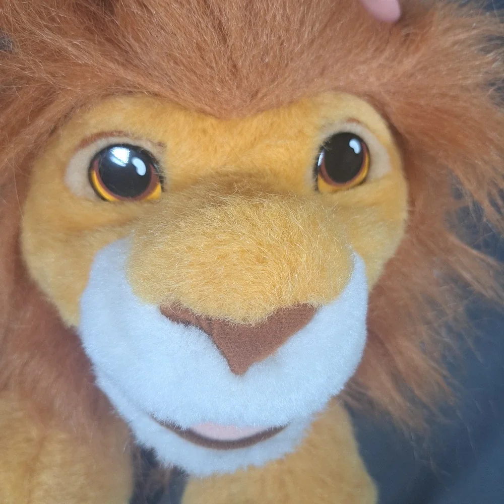 VTG 1993 Mattel Authentic Lion King Simba Roaring Plush Toy Tested‎ Collectible